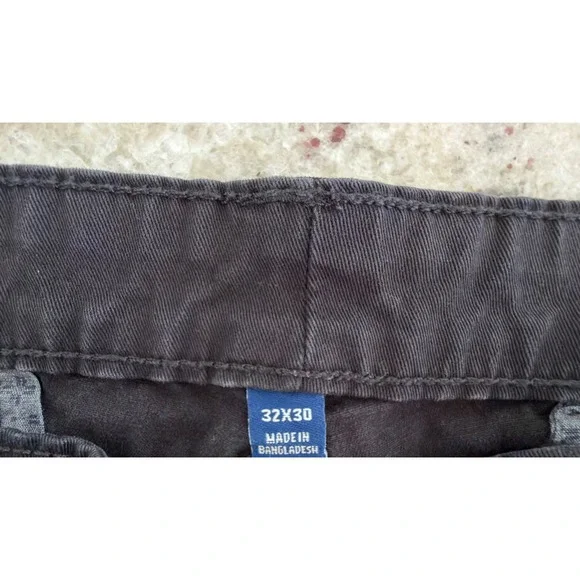 George Slim Fit Black Chino Pants Men's 32x30 - Picture 4 of 5